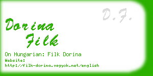 dorina filk business card